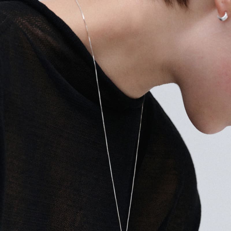 Another Layer Luna Loop Necklace (silver925)