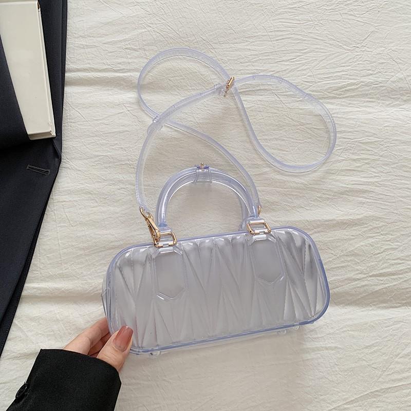 New high-end fashion pvc embossed bowling bag portable shoulder messenger trendy women's bag