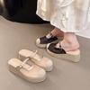Fashion Slippers Casual Women's Shoes With Platform On A Wedge Slides Cover Toe Pantofle Luxury Summer Soft 2025 Fashion Slippers Women