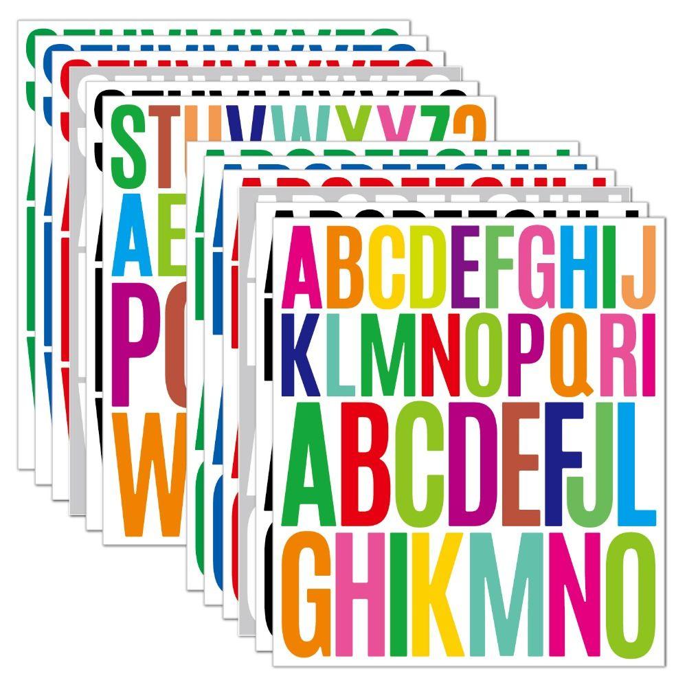 6 Sheets 100pcs Label Stickers Waterproof Decor Sticker New Letter Numbers Stickers