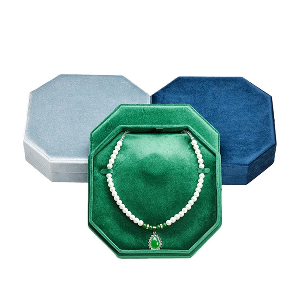 Elegant Necklace Storage Box Elegant Jewelry Case Necklace Box Velvet Texture Suitable for Necklace Earring Jewelry