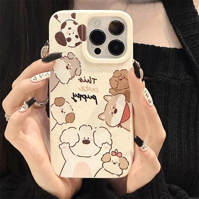 Zhitai iPhone 16/15/14/13/11 Protective Shell: Cute Cartoon Design for 15ProMax/78.