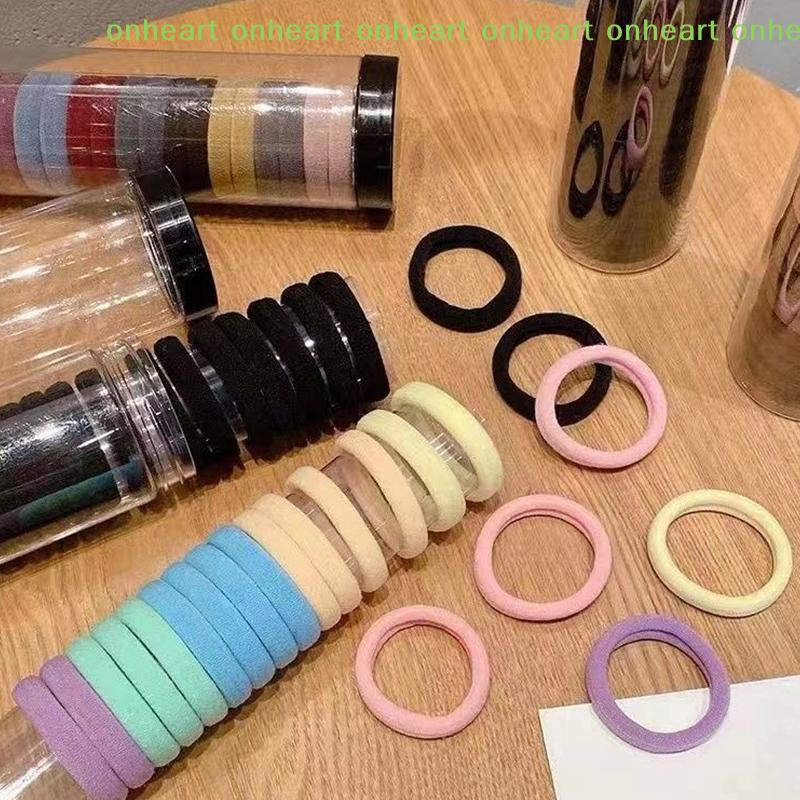 [C]20pcs Explosion Canned High Elasticity Headband Seamless Towel Ring Rubber Band Simple Hair Rope Hair Band Wholesale