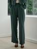 M.GRAF Diagonal Button Pintuck Wide Slacks Pants