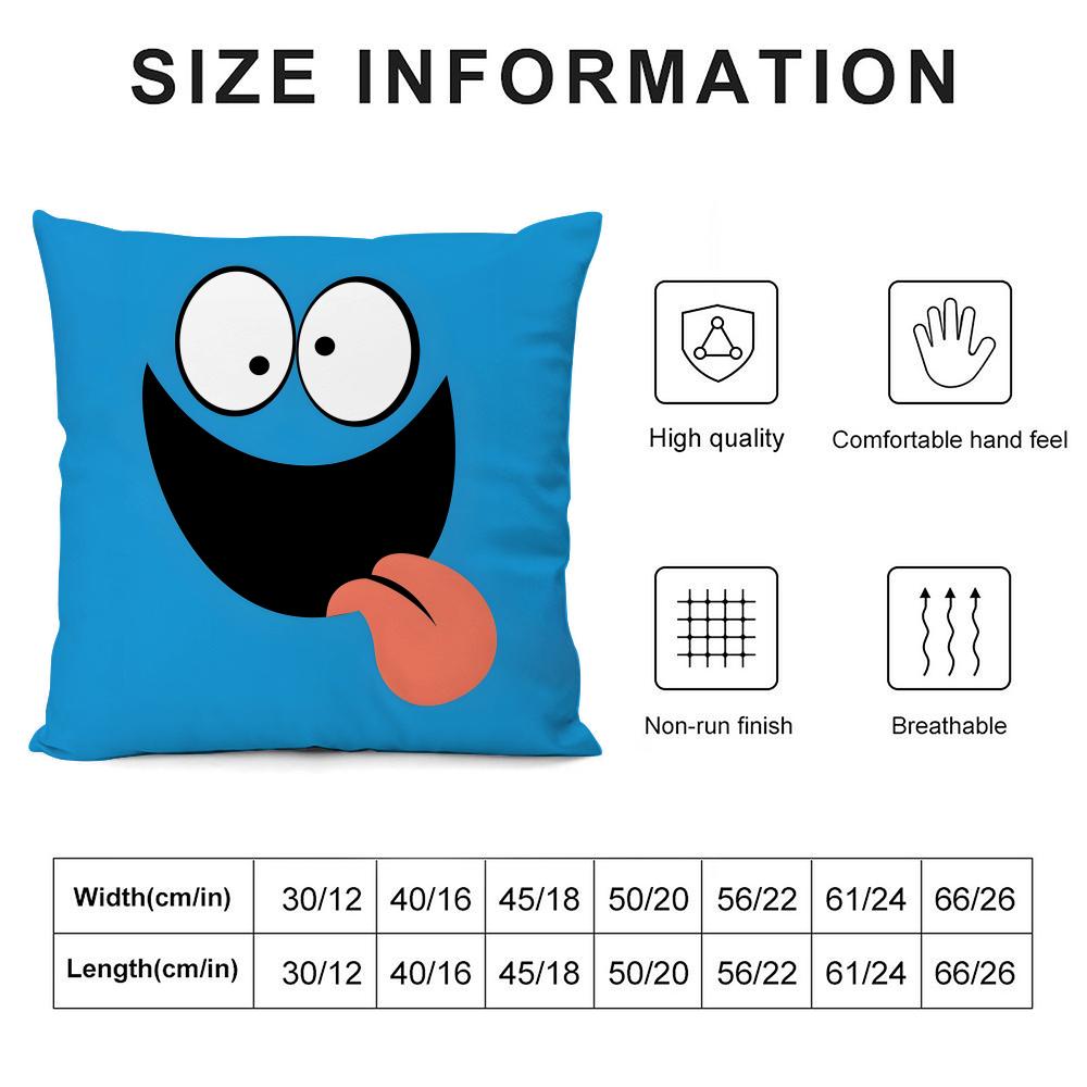 Funny Emoji Cute Cushion Cover Pillowcase Ultra Soft Skin Friendly Fabric Cloud Like Comfort & Concealed Zipper