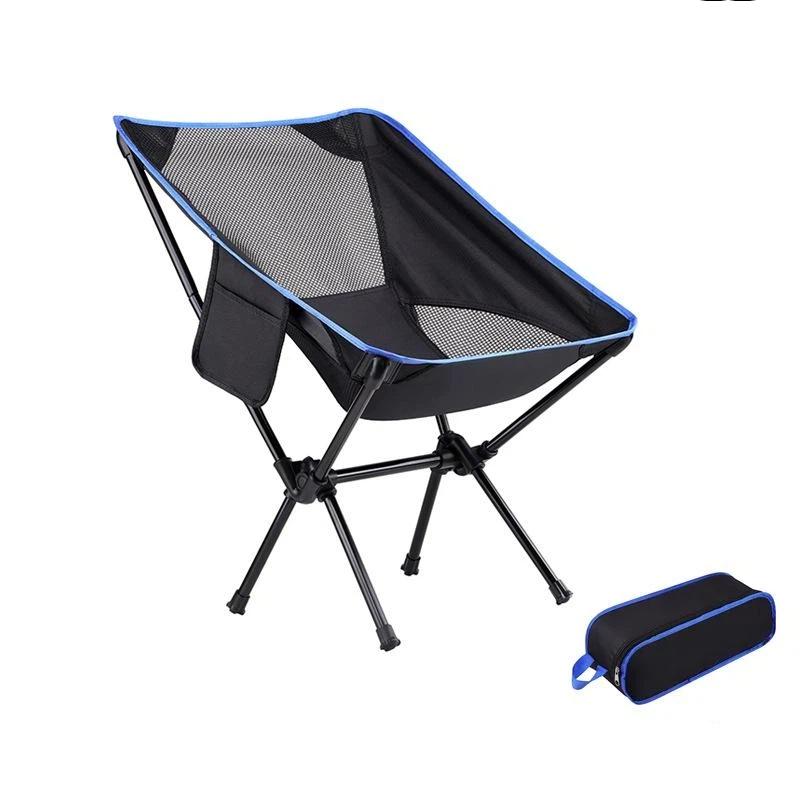 Compact Foldable Beach Chair with Carry Bag Lightweight Camping Seat for Outdoor Fishing Hiking Picnic Backpacking