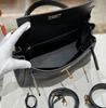 New Trendy High-end Wide Shoulder Strap Bag Women's Top Layer Cowhide Single Shoulder Crossbody Handbag Niche Bag