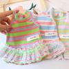 Breathable Dog Suspender Skirt Soft Pet Princess Dress Universal Stripped Dog Dress  Holiday