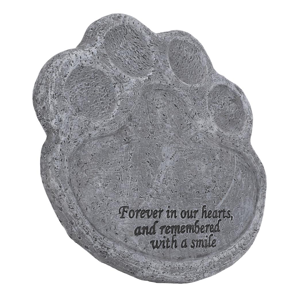 Pet Paw Memorial Stone Weatherproof Resin Pet Memorial Garden Stone for Garden Outdoor Yard