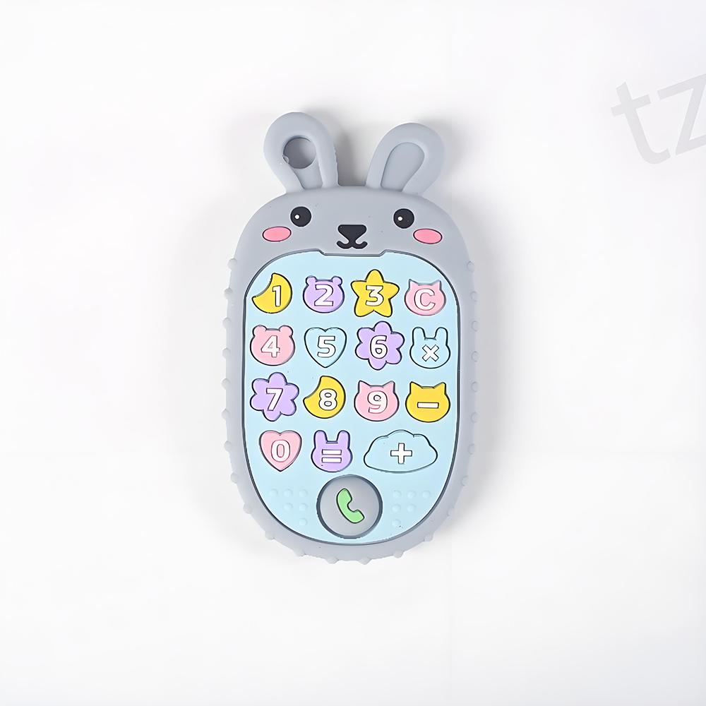 Neuer Babybeißring Handyform Silikonbeißring Zahnungsspielzeug Kinder Sensorisches Lernspielzeug Babygeschenkset