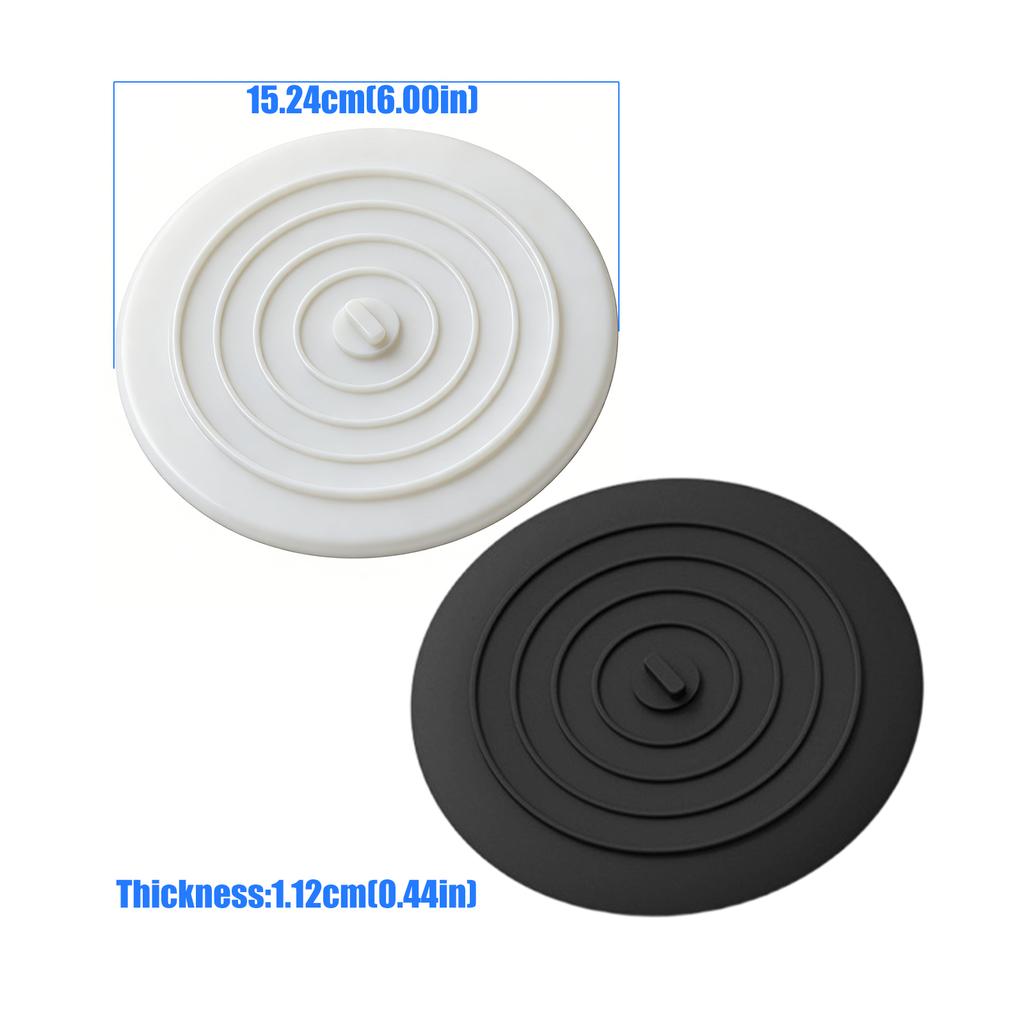 Universal 15cm Silicone Drain Water Stopper Cover Leak Proof Bathroom Sink Plug Flexible Seal For Shower Tub Kitchen