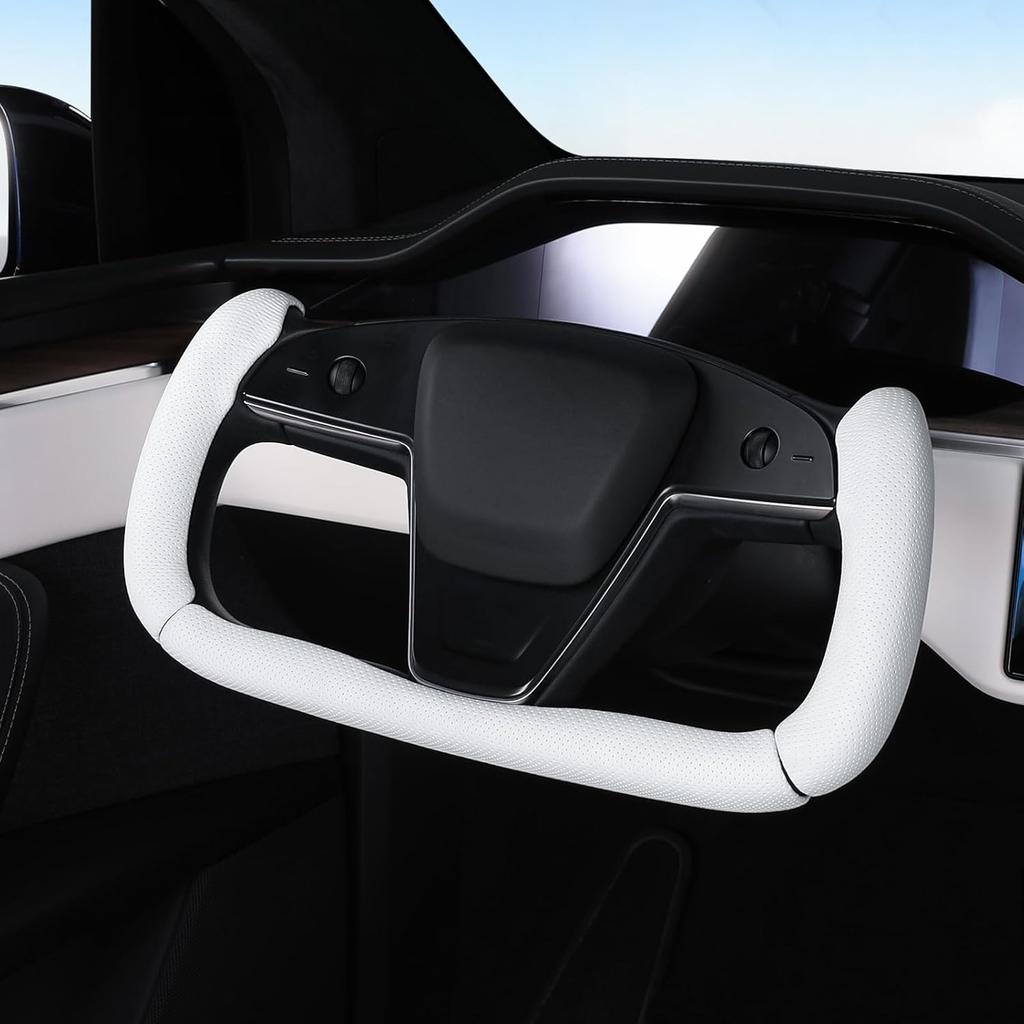 Steering Wheel Cover For Tesla Yoke Steering Wheel Cover Zied For Tesla Model S -Present/Model X -Present Accessories,Anti-Slip,Comfortable