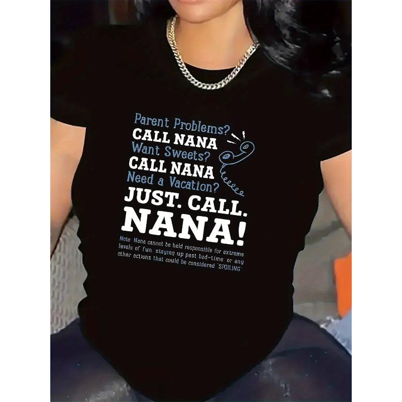 

Short Sleeve T-Shirt | Durable And Lightweight, Featuring Fun Nana Call Design, Ideal For Casual Wear And Comfortable Everyday Use 4XL чорний