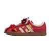 Individuelle Adidas Vl Court Classic Wildleder Abriebfest Rutschfest Niedrig geschnitten Bundeswehr Sneaker Unisex Rote Box KK3774( Team1104-SBOX)