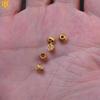 Copper Gilded Spacer Beads: Flying Saucer, Carved Key Pattern, Retro Jewelry Materials