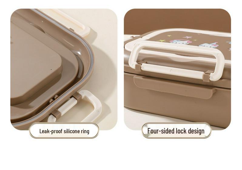 304 Stainless Steel Insulated Bento Box - Microwave Safe for Work, School & Kids
