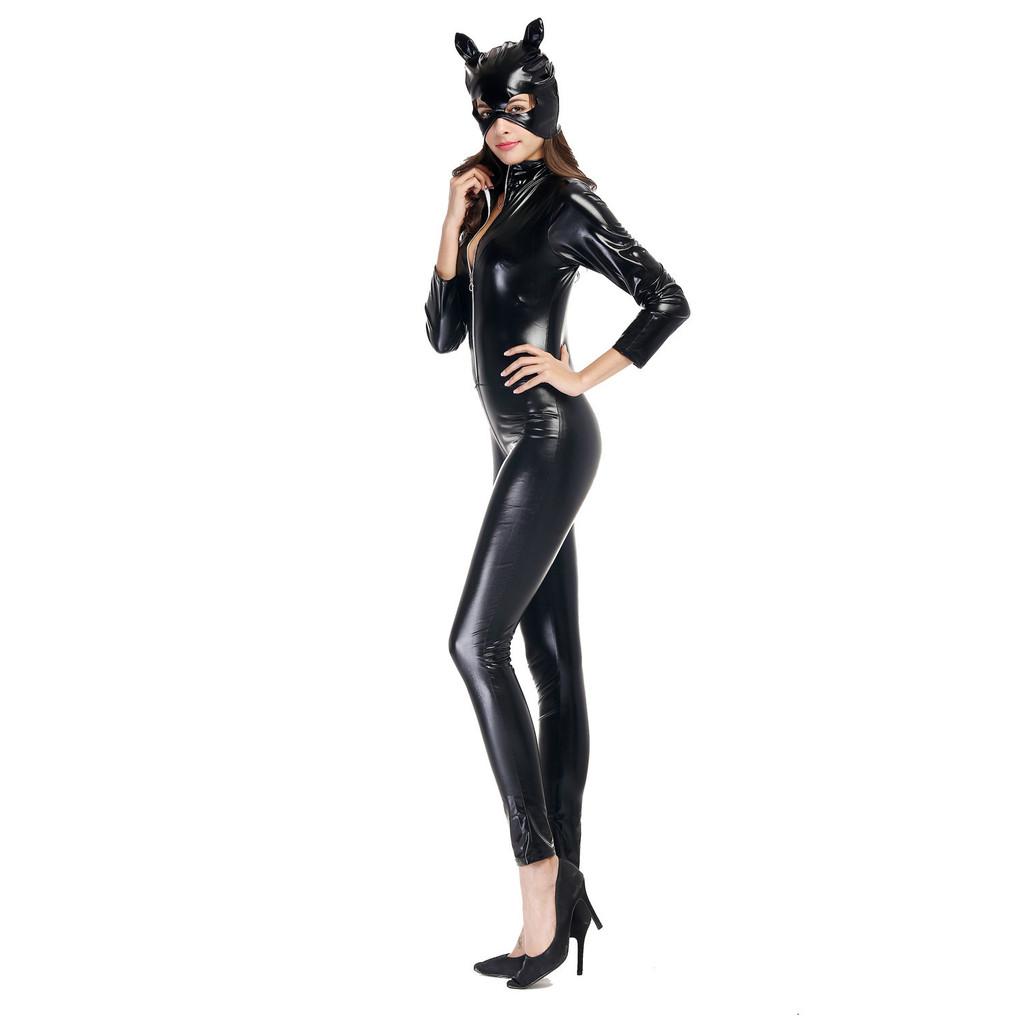 Unisex Leather Cat Girl Outfit For Cosplay Events And Halloween Parties