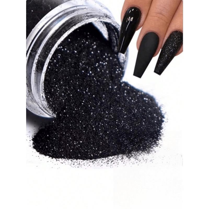 7g Canned Nail Art Black White Glitter Powder DIY Nail Glitter Powder Nail Art Jewelry Nails Decor
