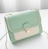 1 Pcs New Korean Style New Fashion Small Square PVC Bag Versatile Ins Color Block Single Shoulder Crossbody Chain for Women's