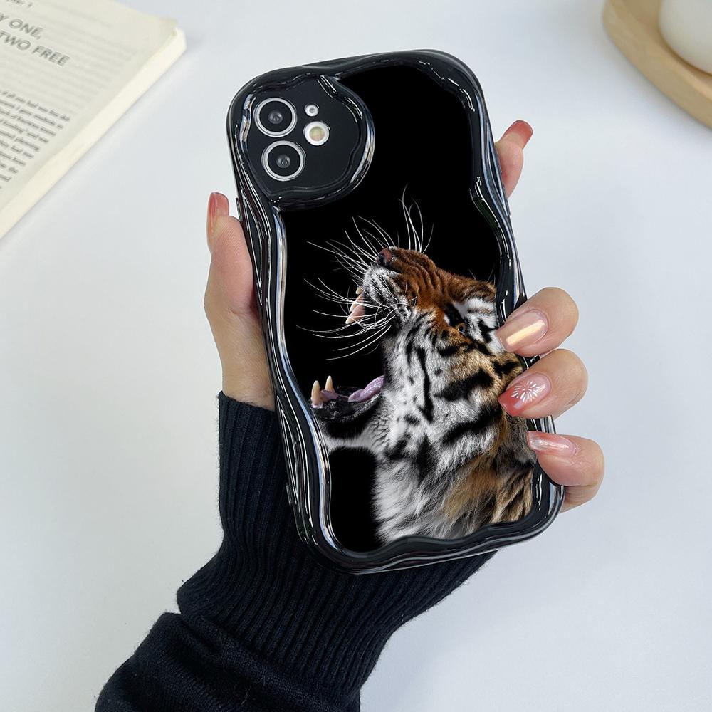 LZ30 Tiger Lion Cat Clear Soft Wave Phone Cases for Xiaomi 11 Lite Redmi Note 13 12 8 Pro 9 12C A3 Infinix Smart 8 Tecno Protection Back Cover