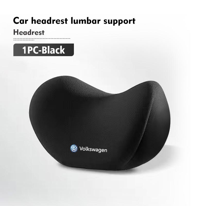 T28Emblems Car Headrest U-shaped Neck Pillow Lumbar Support Accessories For Volkswagen VW Scirocco Passat Polo B5 B6 B7 CC Tiguan S