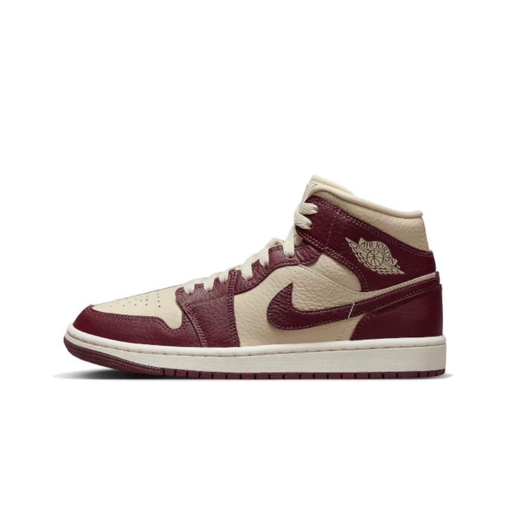 Air Jordan 1 Mid Split Beach Cherrywood Red