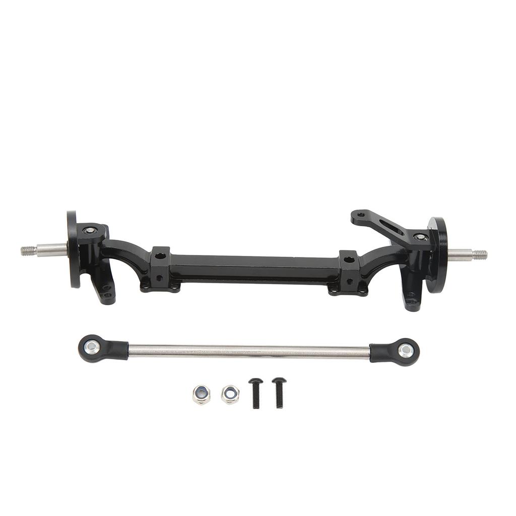 RC Front Axle Steering Link Rod Set Aluminum Alloy Steel RC Front Steering Wheel Axle for Tamiya