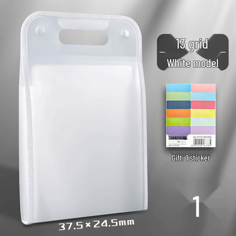Morandi A4 Accordion Bag for Students - Large Capacity Multi-layer File & Test Paper Organizer