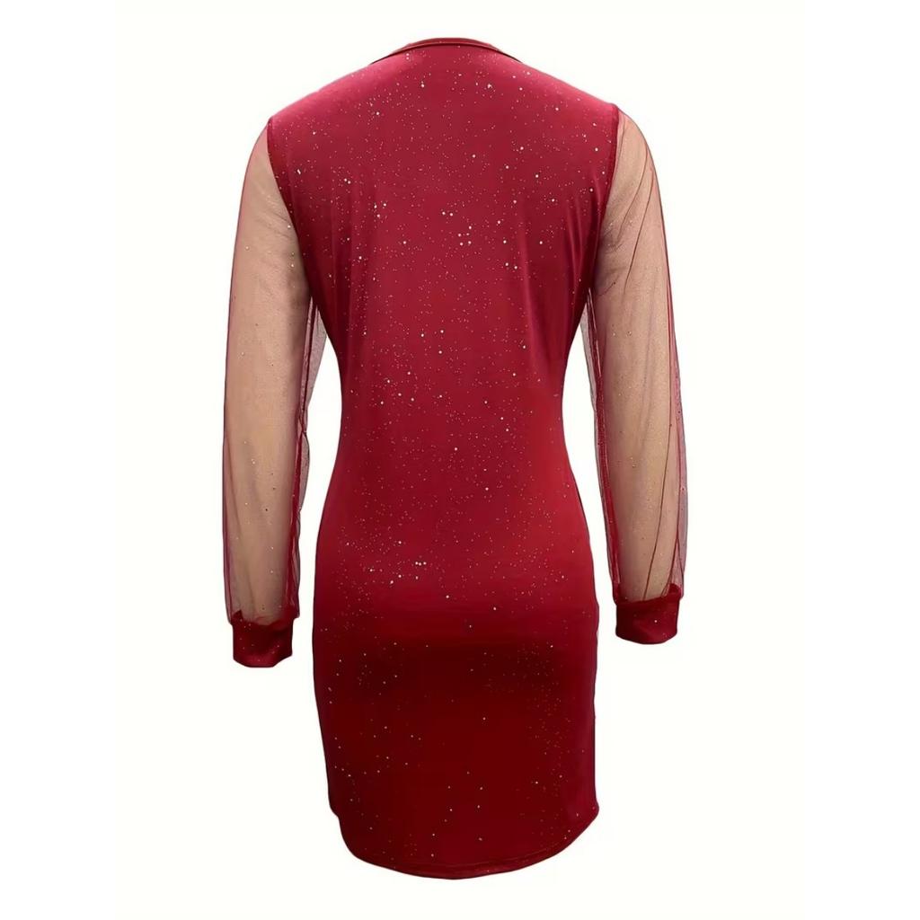 Frühling Sommer Neues Glitzer Bodycon Kleid, Europäischer Amerikanischer Stil Sexy Enganliegendes Partykleid