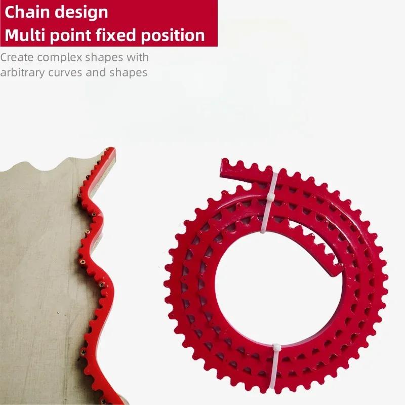 1/2M Woodworking Gear-Driven Profiling Strip Flexible High Resilience Curve Template Complex Shape Contour Woodworking Strip