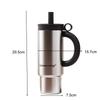 COOKER KING 1050ml Hot Water Bottle Straw Thermos Cup with Handle Stainless Steel Insulated Tumbler Large Capacity Leak-proof