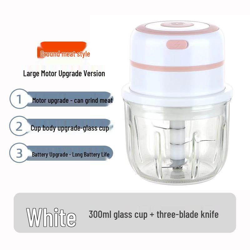 Elektrisk hvitløks- og kjøttkvern: Mini matkutter, kvern og skreller for husholdnings- og babymat