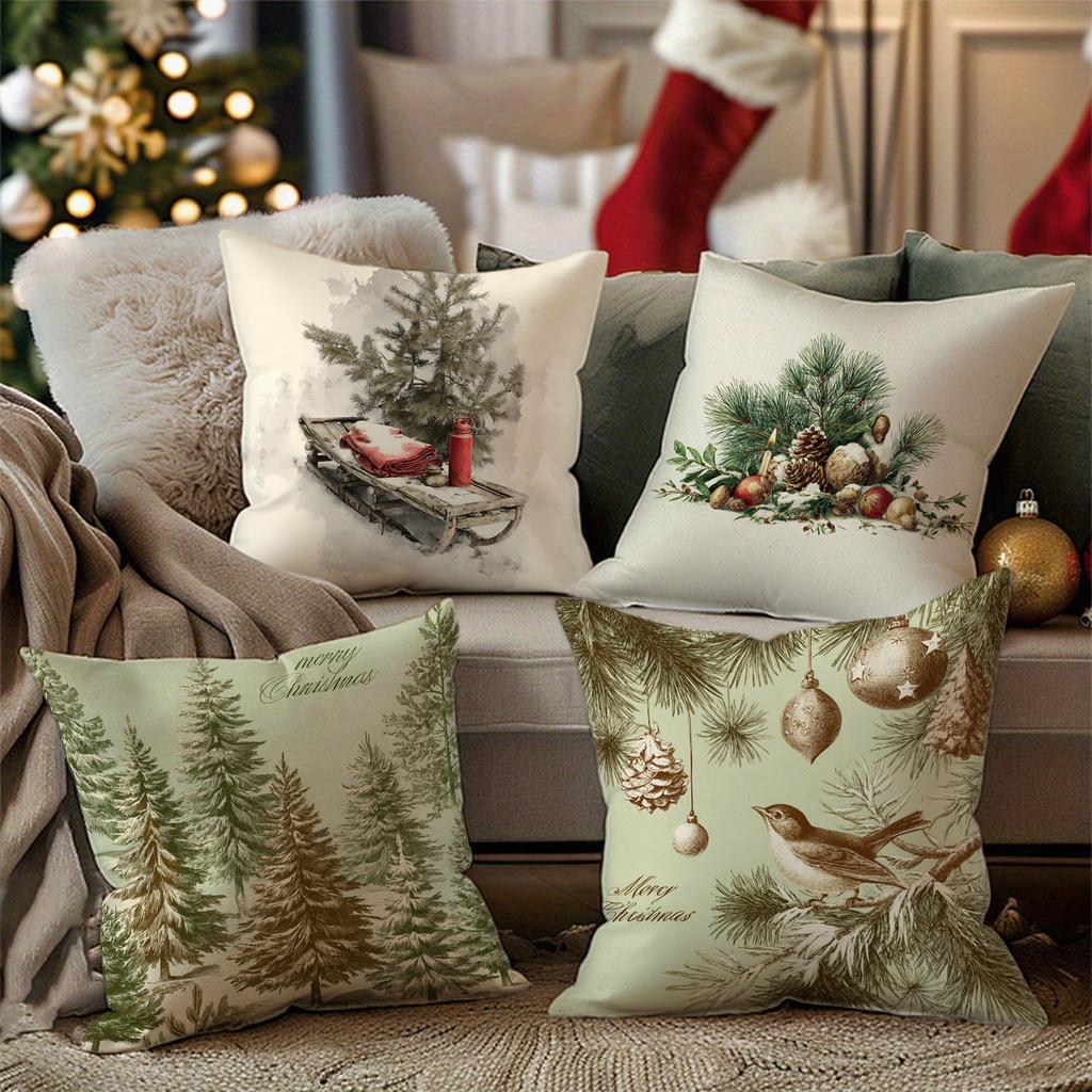 Weihnachtliche Kissenbezüge mit entzückenden DruckenGeeignet für Sofa Auto Schlafzimmer dekorativer Kissenbezug Kissenbezug
