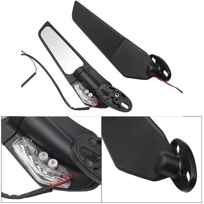 2pcs Universal Motorcycle Mirrors Modified Wind Wing Adjustable Rotating Rearview Mirror for Kawasaki Yamaha Honda Ducati