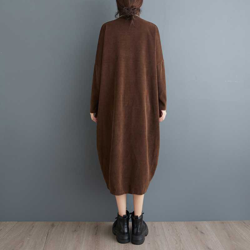Autumn High-collar Fashion Slim Temperament Casual Long-sleeved Dress