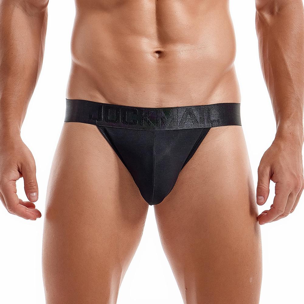 Jockstraps JOCKMAIL Solid Colour Ultra-thin Mesh Breathable Semi-transparent Sexy Men's Thong Underwear Daily Casual Low Waist G-string Underpants