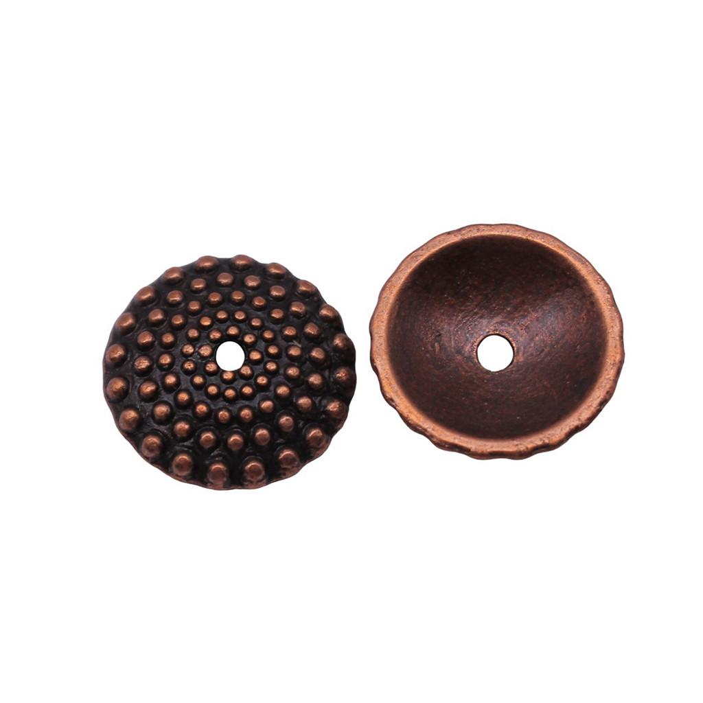 Textured Bead Cap Charms Dome Covers For Pearl And Gemscolor Jewelry Findings