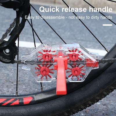Pulisci catena per bicicletta, trasparente, visibile, bagnato, MTB, mountain bike, bici da strada, lubrificante, olio, strumento di pulizia, accessori per bici