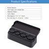 Shanrya Car Coin Holder, 11.5x4x3.6cm Car Coin Container Plastic Black Universal
