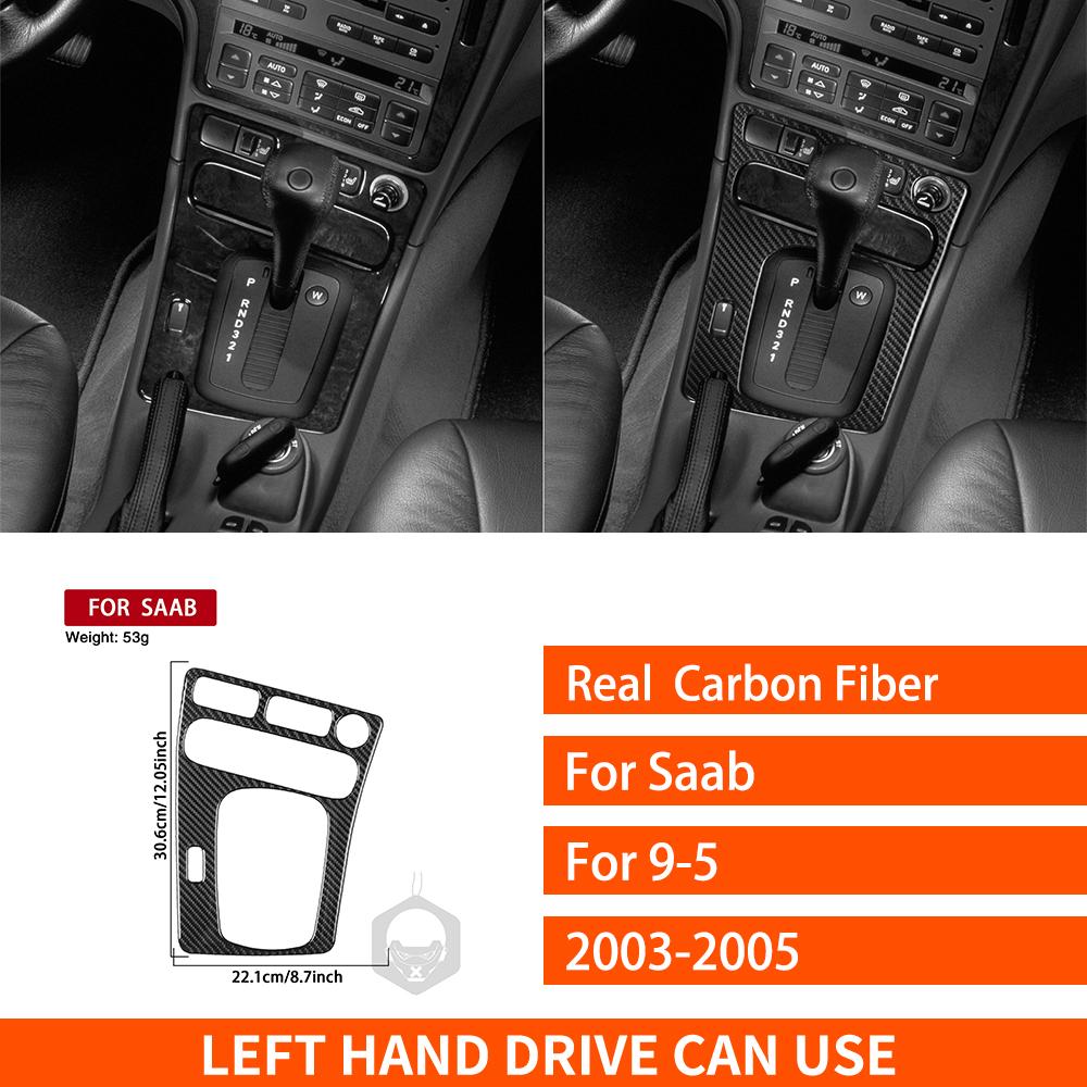 For Saab 9-5 2003-2005 Real Carbon Fiber Sticker Transmission Gear Shift Panel Border Car Accessories Interior Decorative