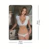 Sexy Küchenfrau Metall-Wandkunst 8x12 Zoll Aluminium 2D Flaches Dekor für Zuhause Bar Café