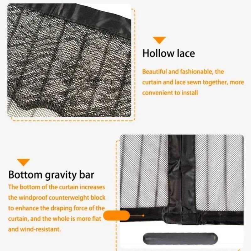 Anti Mosquito Door Curtain Invisible Ventilate Door Screen No Punching Magnetic Automatic Closing Anti Fly Bug Insect Screen Summer Insect Curtain Net