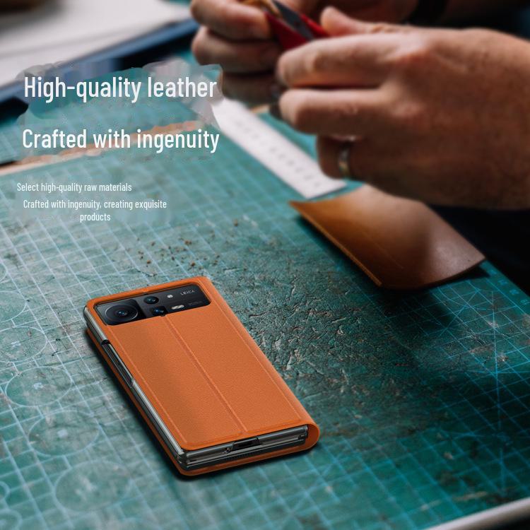 Ultra-Thin Leather Stand Case for Xiaomi MIXFold2 - Protective Folding Cover