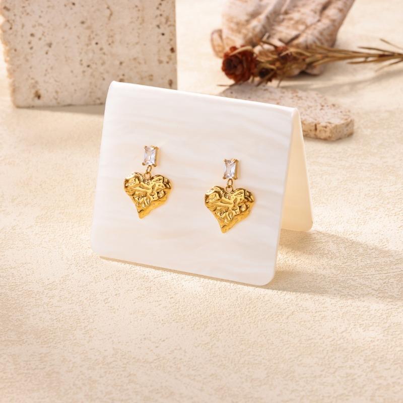 New fashion earrings, earrings, exquisite light luxury, high-end painting oil square commuter candy color