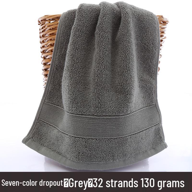 Thick Absorbent Pure Cotton Face Towel with Embroidered Logo for Adults