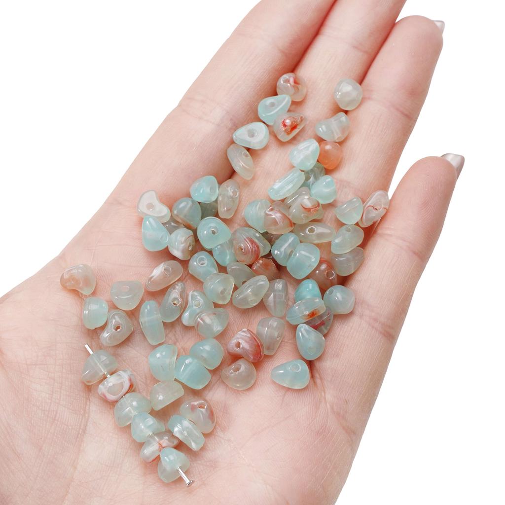 10g unregelmäßige Halo gebeizte kleine Kiesperlen Acryl lose Distanzperlen für DIY handgefertigte Armbänder Halskette Schlüsselanhänger Schmuckherstellung Zubehör