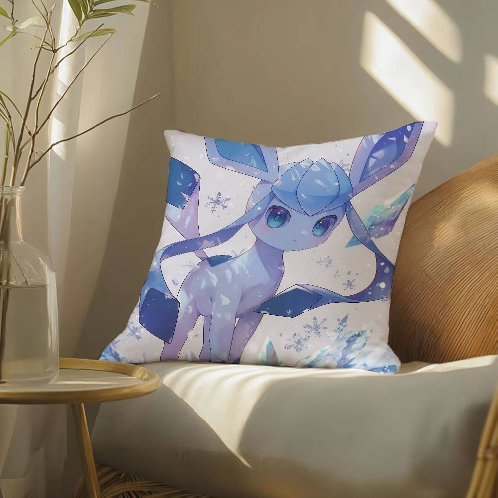 Pokemon Premium Anime Artwork Plush Pillow Cover Soft Short Plush Cushion Cover For Sofa Bedroom Home Decor Gift