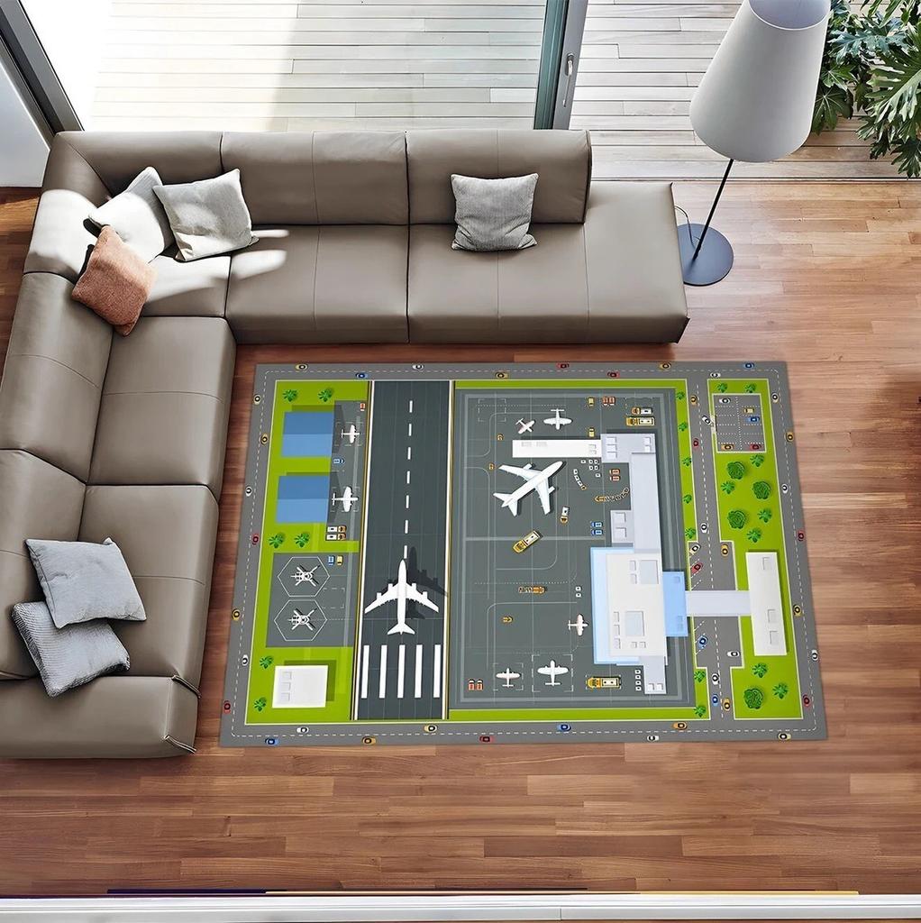 Airport Runway Large Carpet Rug for Home Living Room Bedroom Sofa Doormat Decor Kids Play Area Rug Carpet Non-slip Floor Mat