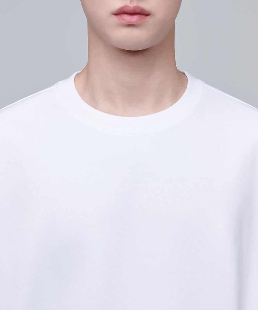 Musinsa Standard Flat Terry Oversized String Sweatshirt [White]