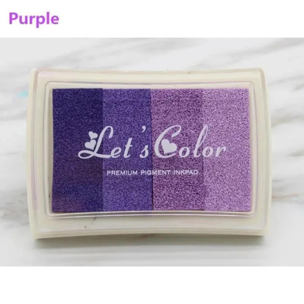 1 Stück Kreatives Schreibwaren Vierfarbiger Farbverlauf Stempelkissen DIY Fingerabdruckmalerei Siegelstempel Stempelkissen